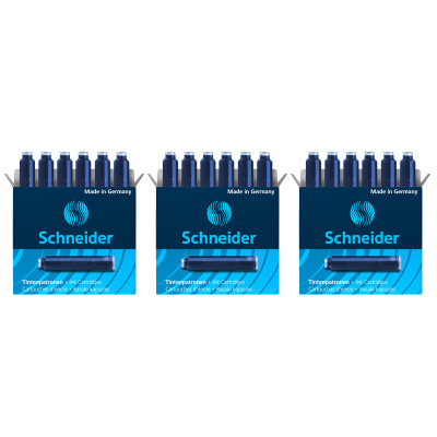 

Schneider Schneider ink bag pen ink cylinder European standard pen for 6601 black 3 boxes 18 package