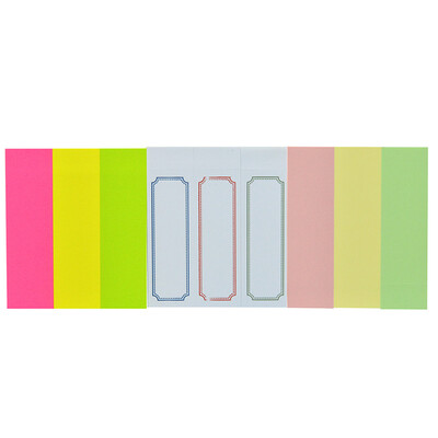 

N times posted STICKN 34058JD ultra-stick paper label paper handwritten label 25mmx88mm 9 color 270 sheets bag