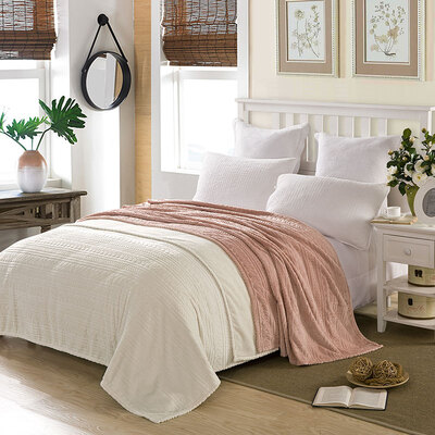 

Ying Xin home textiles skin - carved blanket thick section 150 200cm white