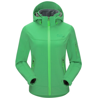 

El Monte ALPINT MOUNTAIN Outdoor Soft Shell Jackets Couples Men & Women Fleece Windproof Warm Soft Shell Clothing 620-005 Green L