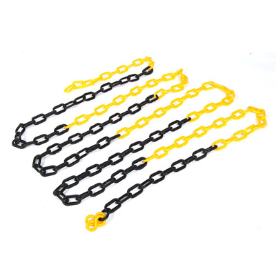 

Interesting plastic black and yellow chain 3 m reflective warning column isolation link barrier road safety protection chain
