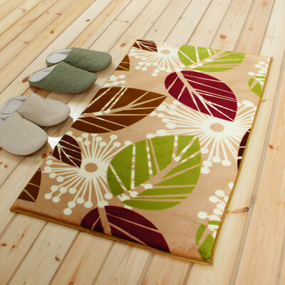 

Jingdong supermarket rich home FOOJO coral cashmere mats kitchen&toilet mat 40 60cm colorful feathers