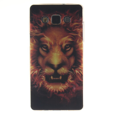 

Flame Lion Pattern Мягкий тонкий ТПУ Резиновая крышка силиконовый гель чехол для SAMSUNG GALAXY A5