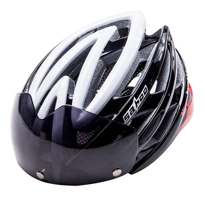

SAHOO Bicycle Helmet One-piece Mountaineer Helmet With Magnet Glasses