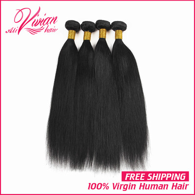 

7A Malaysian Straight Hair 4 Bundles Malaysian Virgin Hair Straight Human Hair 8"-30" Unprocessed Virgin Straight Hair Bundles