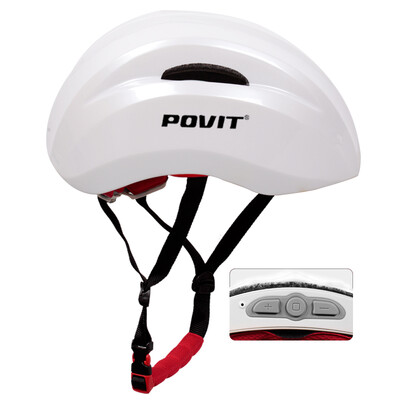 

Pu специальный специальный POVIT открытый езды Bluetooth шлем интеллектуальное оборудование для наружной защиты спортивная защита шлем аксессуары белый P-304