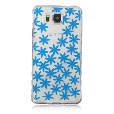 

Blue chrysanthemum Pattern Soft Thin TPU Rubber Silicone Gel Case Cover for SAMSUNG GALAXY Alpha G850