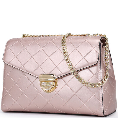 

Gold fox (FOXER) shoulder bag lady Messenger bag small fragrance Feng Ling pattern chain package cowhide handbags 962080F1W rose gold
