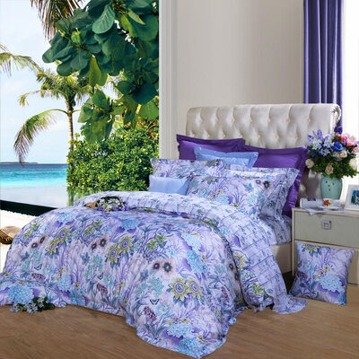 

FUANNA print tencel cotton bed set/bed kit (duvetcover/bed sheet/pillowcase)