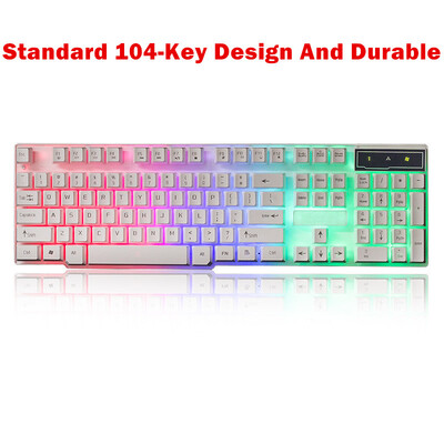 

Wired Gaming Keyboard LED Backlight 104 Keys Ergonomic design Teclado USB Powered for Desktop Laptop