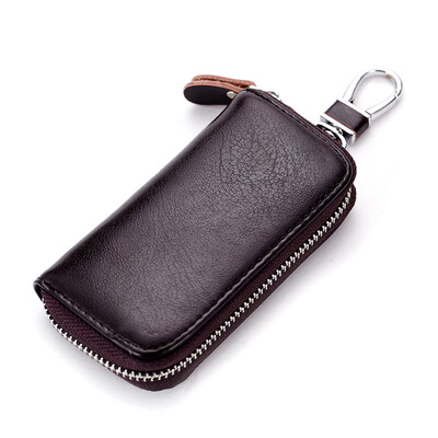 

Leather key bag auto leather key bag multifunctional large capacity men womens waist strap card can put change
