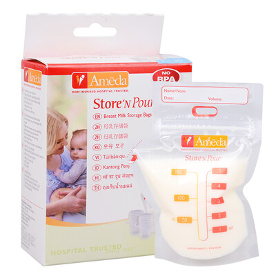 

Ameda milk storage bag 2 packs test storage milk storage bag US original imported replacement bottle directly connected to the breast pump to prevent secondary pollution