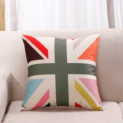 

Yi Erman home furniture pillow pillow office sofa sofa pillow car care waist pillow cushion with core color rice flag