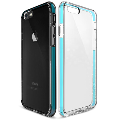 

Chick Mooney iphone7 phone shell protective shell Apple 7 phone sets protective cover silicone drop all-inclusive high-definition variable series transparent blue frame
