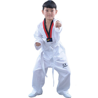 

Taekwondo suits homemade cotton long-sleeved children taekwondo suits adult racing clothes cotton taekwondo clothes training clothing