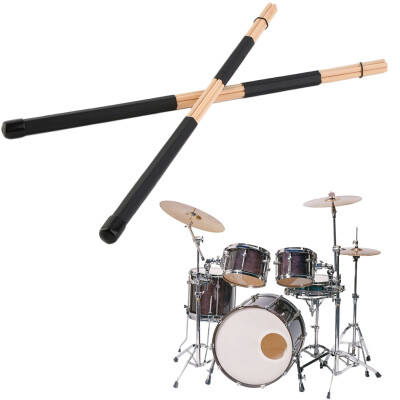 

1 Pair High Quality WoodenHot Rods Rute Jazz Drum Sticks Drumsticks 40cm