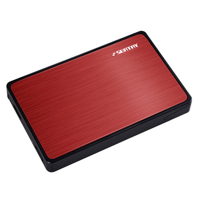 

Shuo Li Tai SEATAY HDAS6250-R 25 inch USB30 mobile hard disk box SATA interface support SSD&mechanical hard disk aviation aluminum alloy wire drawing panel red