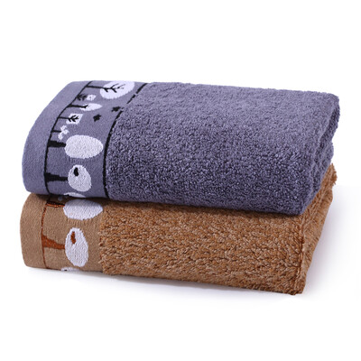 

Jingdong supermarket Tuqiang towel home textiles bamboo fiber towel towel two loaded forest of words gray coffee 95g Article 34 72cm