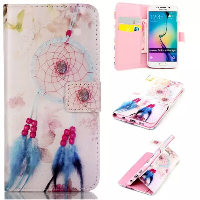 

Plumes and chimes Design PU Leather Flip Cover Wallet Card Holder Case for SAMSUNG GALAXY S6 Edge