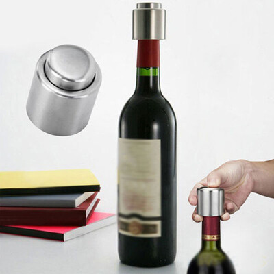 

MyMei Stainless Steel Silver Vacuum Sealed Wine Bottle Stopper Plug Bottle Cap Corks