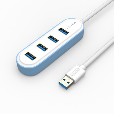 

Shanze (SAMZHE) JXQ-C08 USB splitter USB3.0 high-speed expansion excellent fashion 4 HUB hub dual power 1.2 m light blue