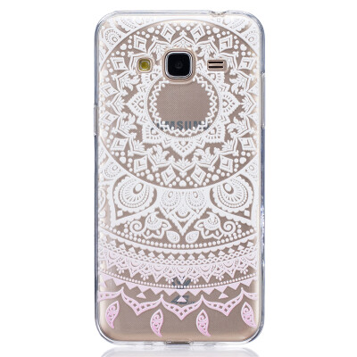 

White pattern Pattern Soft Thin TPU Rubber Silicone Gel Case Cover for SAMSUNG GALAXY J3 J310