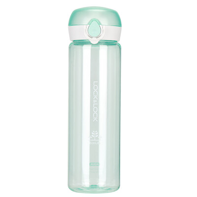 

lock&lock green 550ML plastic sports kettle portable hand cup student cup HLC645GRN