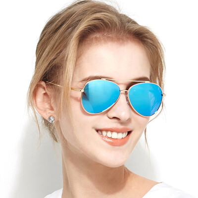 

Blue (Bluekiki) polarized sunglasses female sunglasses bright fashionable large frame polarized driving mirror 5001 gold frame rose gold