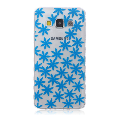 

Blue chrysanthemum Pattern Soft Thin TPU Rubber Silicone Gel Case Cover for SAMSUNG GALAXY A3