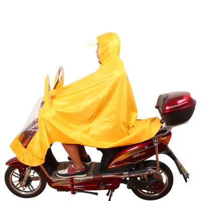 

Paradise umbrella helmet-style transparent fashion big hat jacquard Oxford cloth lace motorcycle motorcycle car raincoats Yubi are yellow J138