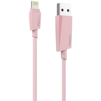 

Локк (из ROCK) Apple MFi линии данных аутентификации зарядного кабеля для Mac 7iphone6s / плюс / SE / 5 / IPad 1 ярдов Розовых