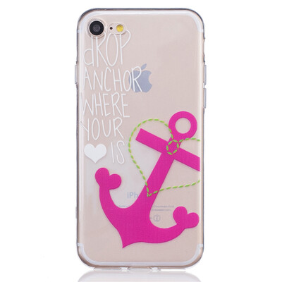 

Anchor Dress girl Pattern Soft Thin TPU Rubber Silicone Gel Case Cover for IPHONE 7