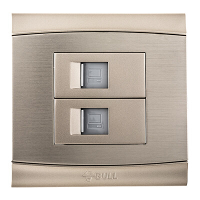 

Bull (BULL) switch socket G19 series two TV socket 86 type panel G19T233 champagne gold