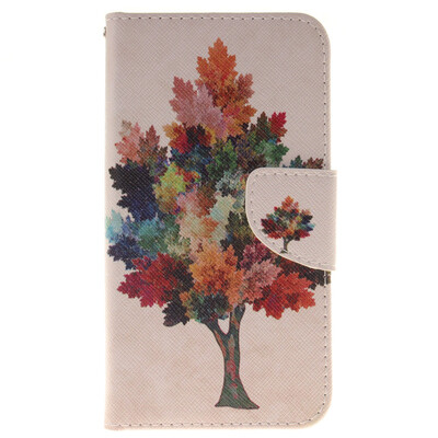 

Colorful tree Design PU Leather Flip Cover Wallet Card Holder Case for LG K8