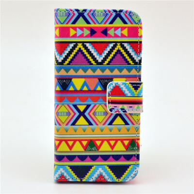 

Serrated Design PU Leather Flip Cover Wallet Card Holder Case for IPHONE 5
