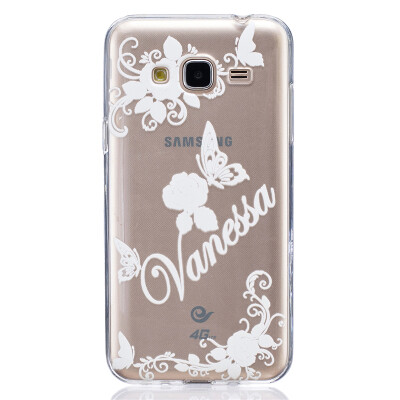 

White butterfly Pattern Soft Thin TPU Rubber Silicone Gel Case Cover for SAMSUNG GALAXY J3 J310