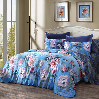 

MENGJIEJIAFANG floral print cotton bed setbed kitduvet coverbed sheetpillowcase 18m bed 248248cm