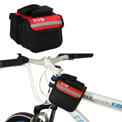 

Cycling Bicycle Bike Top Frame Front Pannier Saddle Tube Bag Double Pouch