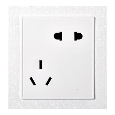 

Feidiao feidiao switch socket panel oblique five-hole socket 10A dislocation twenty-three plug power wall socket 86 Phantom Ya white
