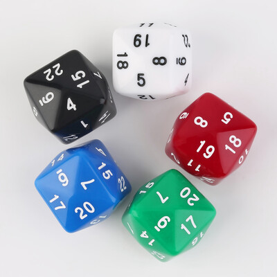 

5pcs/Set of Plastic D24 Opaque 22mm 24-Sided Gaming Dices Solid-Color New