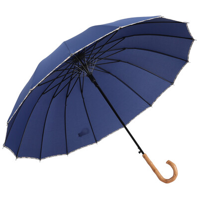 

Midu (MAYDU) Japanese plain 16 bone hook umbrella umbrella longer handle wind and umbrella automatic for both men and women M1121 blue