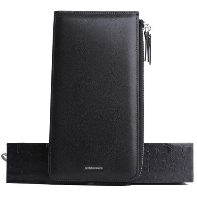 

Боснийский Granville BOSSsunwen Card Pack Мужской длинный кошелек Wallet / Card Pack Многофункциональный сумочка Подарочная коробка S56-215950A1D Черный