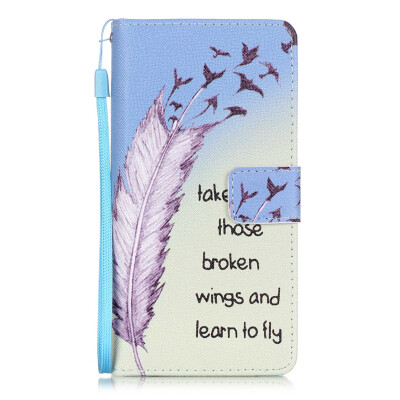 

Feathers&Birds Design PU Leather Flip Cover Wallet Card Holder Case for HUAWEI P9LITE