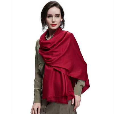

Bao Shengxiang 300 pure color wool scarves autumn and winter warm thickening ladies shawl water soluble wool scarlet winks w9301
