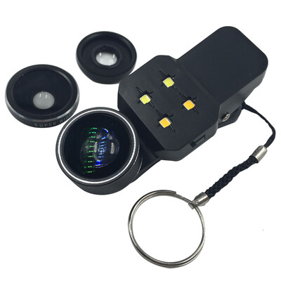 

BIAZE mobile phone lens fill light four in one black flash effects lens fisheye macro wide wide light application for / Apple / Samsung / millet B3 black