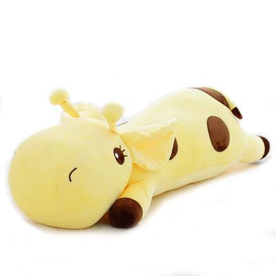 

Happy box plush toy doll lying deer large giraffe lie pillow pillow Christmas New Year's gift birthday gift 90cm