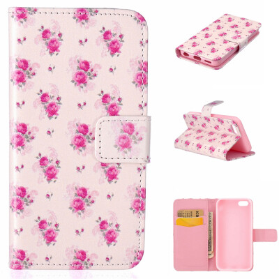 

Little Rose Design PU Leather Flip Cover Wallet Card Holder Case for IPHONE 5C