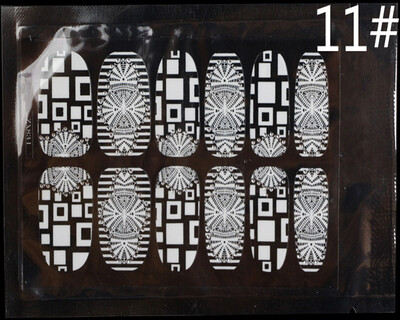 

New 3D Lace Nail Art Tips Sticker Decal Full Wraps Glitters DIY Decoration 450008