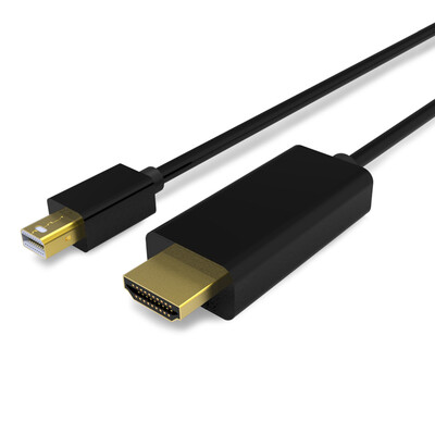 

Rui Ming RA272BK-0300 Mini DP to HDMI high-definition audio&video cable 4K mini DP lightning interface to HDMI Apple transfer TV projector 3m black