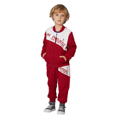 

JJLKIDS Partner Club Children's Kit Spring Leisure Sports Set Pants Two-piece Set BCZ63046 Candidate Red 110